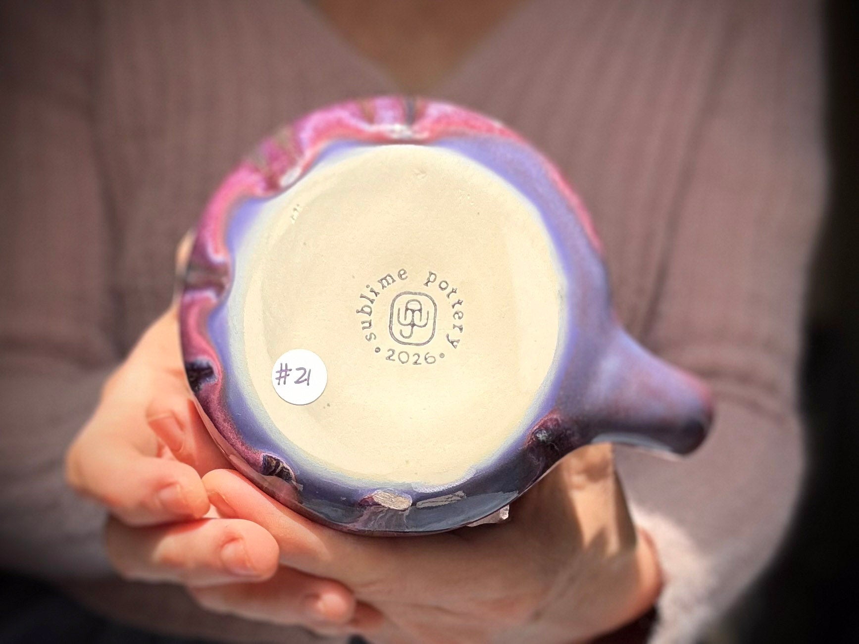 21-E Purple EXPERIMENT Cuddle Mug, 18 oz.