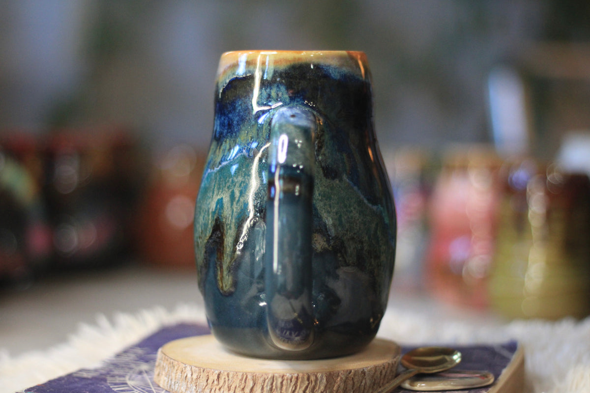 14-E Blue PROTOTYPE Curvy Mug, 22 oz.