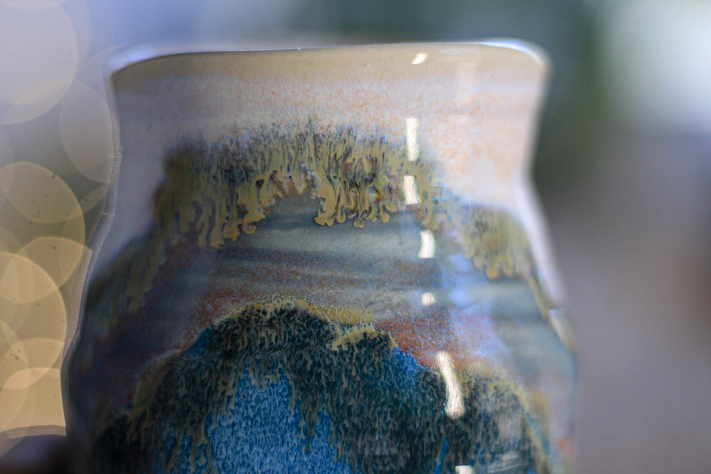 02-A Smoky Mountain Barely Flared Textured Divot Mug - TOP SHELF MISFIT, 23 oz.