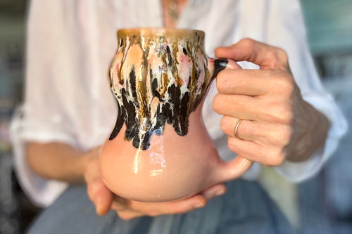 05-E Granny's Lace Gourd Mug Variation - TOP SHELF, 22 oz.