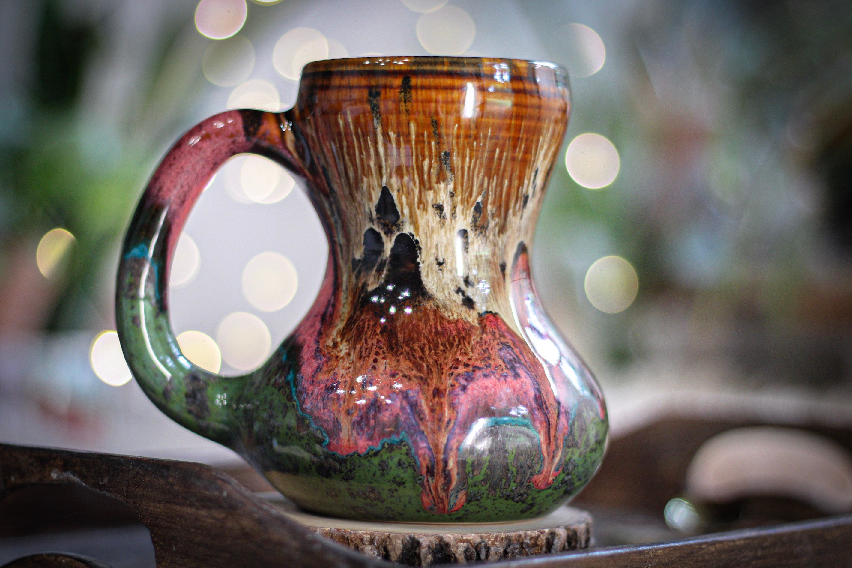 03-B Molten Cheetah Variation Mug - TOP SHELF MISFIT, 17 oz.