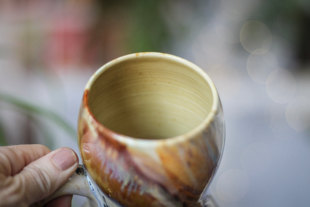 02-B Soft Earth Series PROTOTYPE Gourd Mug - TOP SHELF MISFIT, 24 oz.