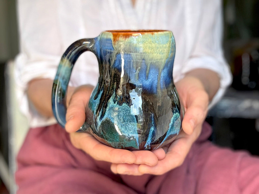 21-D Blue PROTOTYPE Mid Mod Mug, 19 oz.