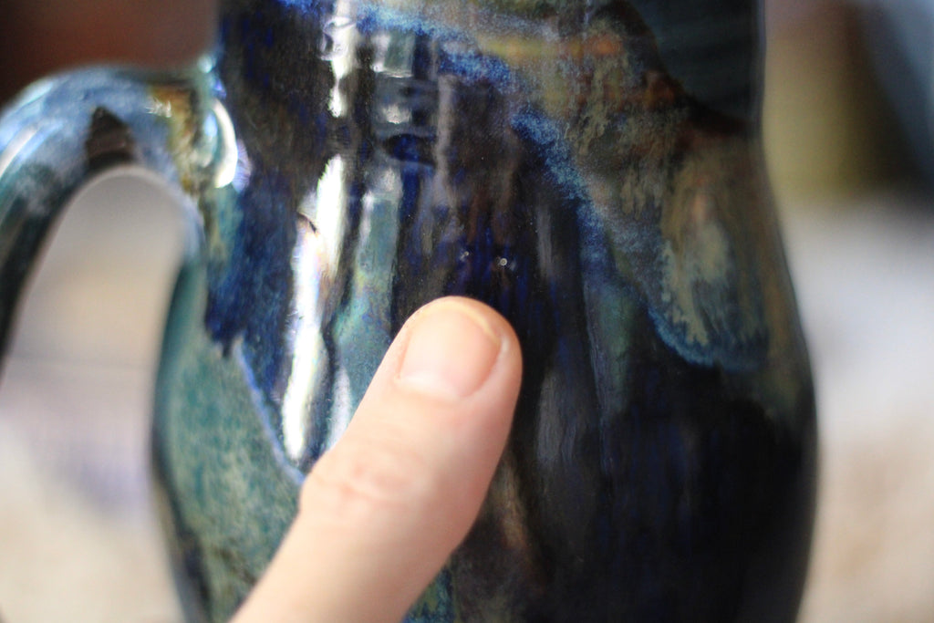 14-E Blue PROTOTYPE Curvy Mug, 22 oz.