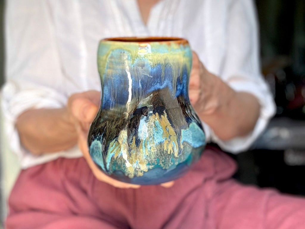 21-D Blue PROTOTYPE Mid Mod Mug, 19 oz.