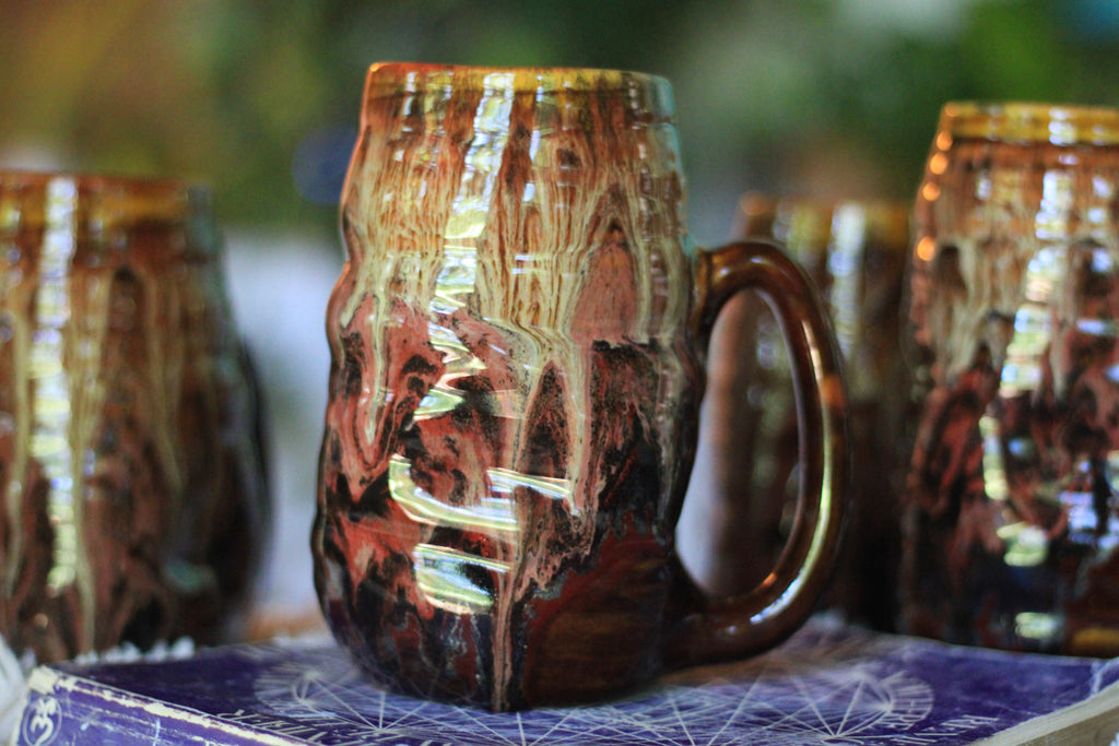 17-F Primal Fire Textured Divot Mug, 24-26 oz. (This listing is for one mug)