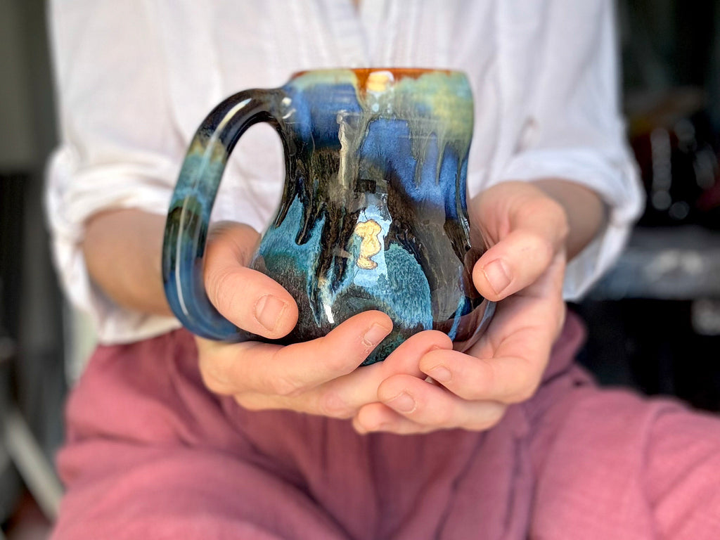 21-D Blue PROTOTYPE Mid Mod Mug, 19 oz.