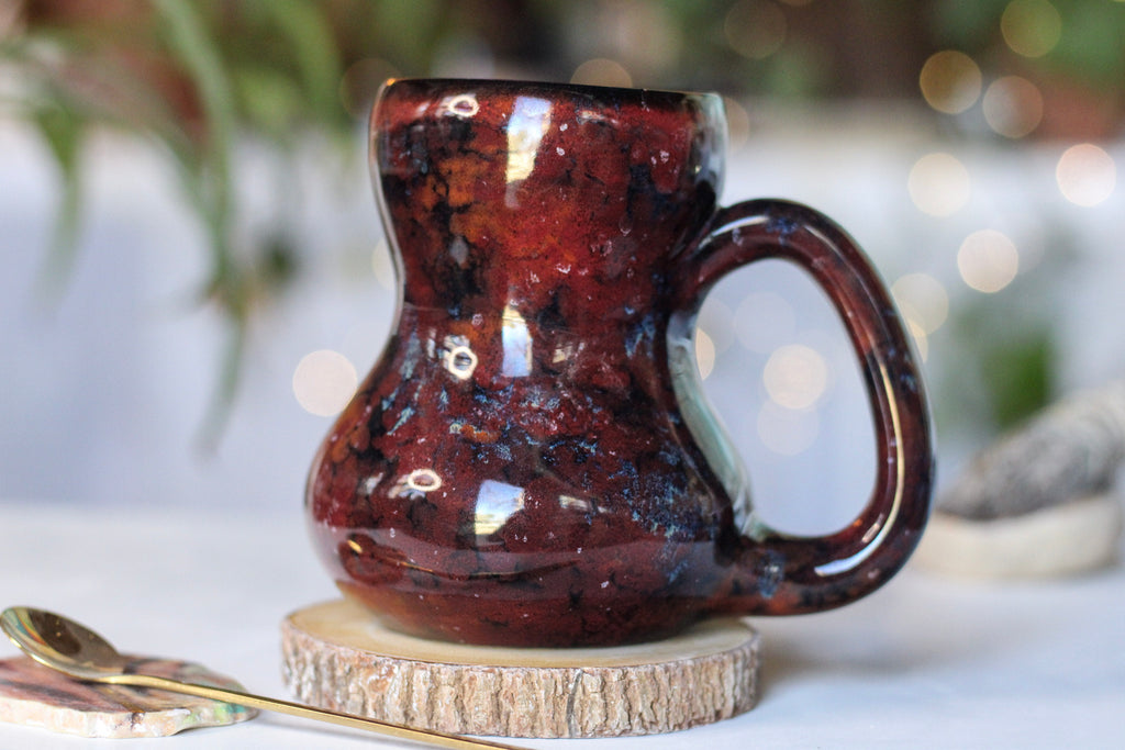 23-C Dragon's Blood Agate Gourd Mug - MINOR MISFIT, 17 oz. - 10% off