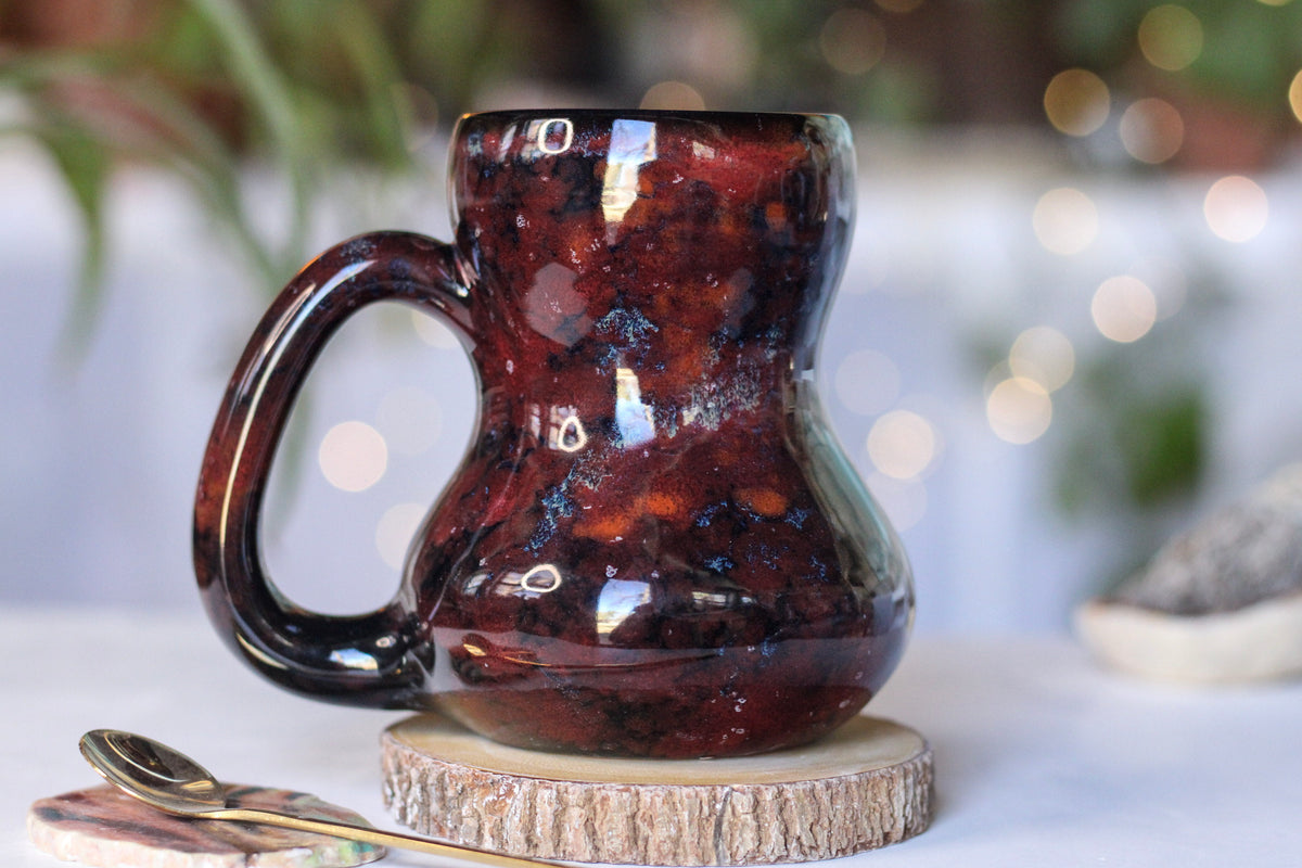 23-C Dragon's Blood Agate Gourd Mug - MINOR MISFIT, 17 oz. - 10% off