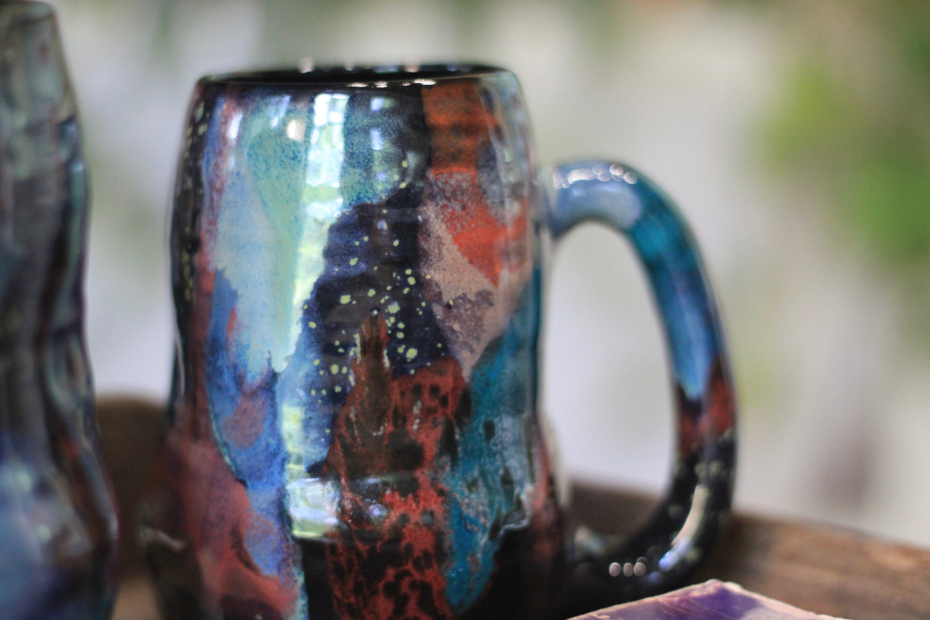 02-F Stellar Chaos Textured Divot 'Cuddle' Mug, 19 oz. (This listing is for one mug)