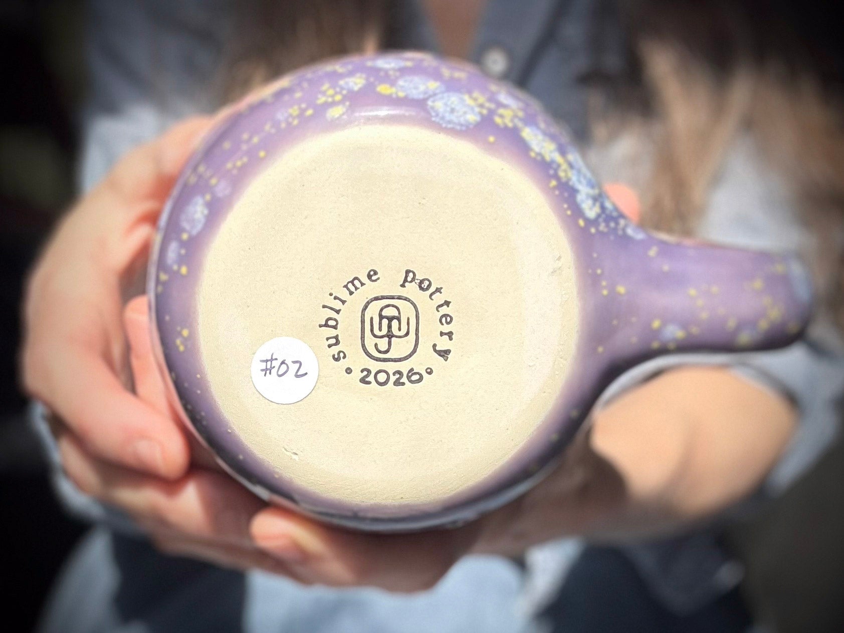 02-C Lavender Fields Swirly Mug, 23 oz.