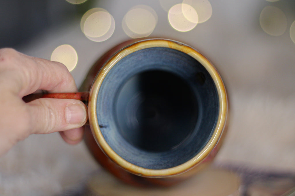 02-B Golden 'Flow' Gourd Mug - TOP SHELF, 18 oz.