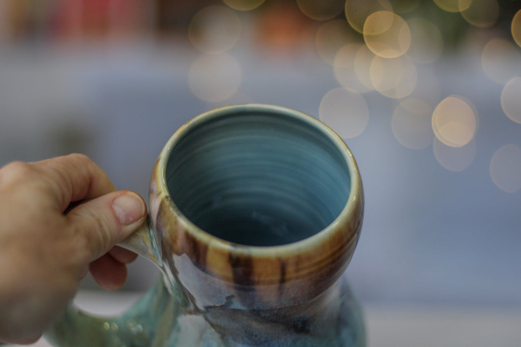 02-C Soft Earth Series PROTOTYPE Acorn Gourd Mug - MINOR MISFIT, 20 oz. - 10% off