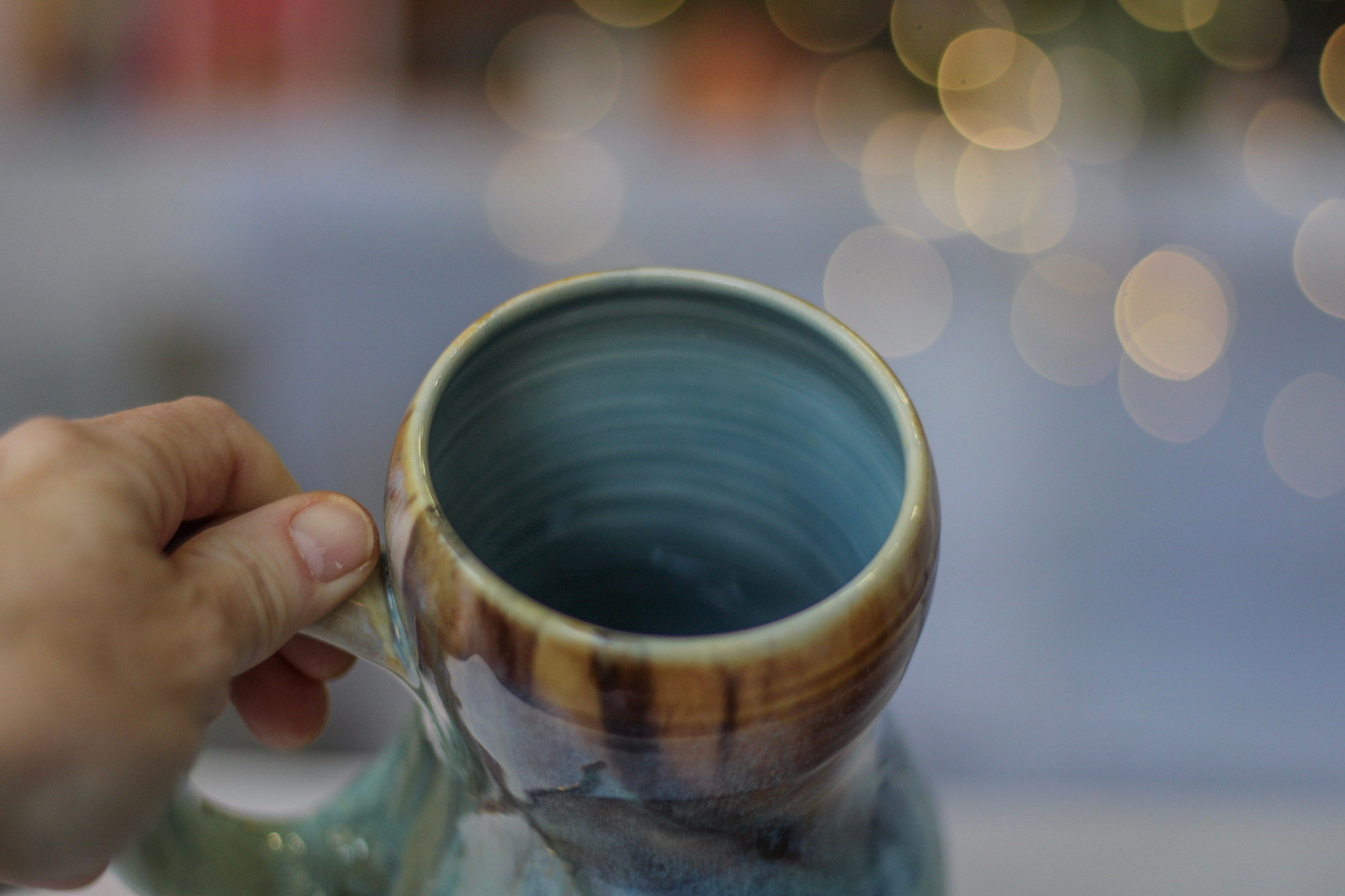 02-C Soft Earth Series PROTOTYPE Acorn Gourd Mug - MINOR MISFIT, 20 oz. - 10% off