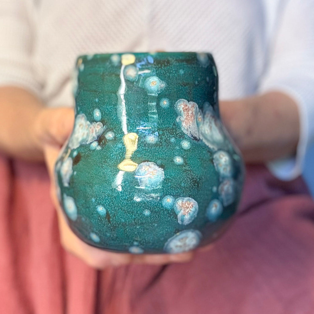 22-F Turquoise PROTOTYPE Mid Mod Mug, 16 oz.