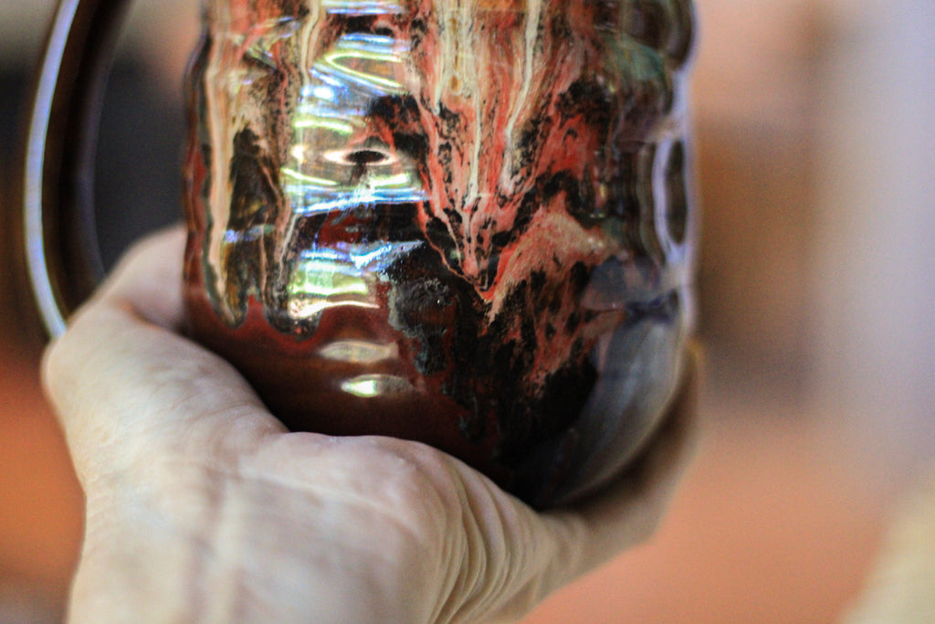 17-F Primal Fire Textured Divot Mug, 24-26 oz. (This listing is for one mug)