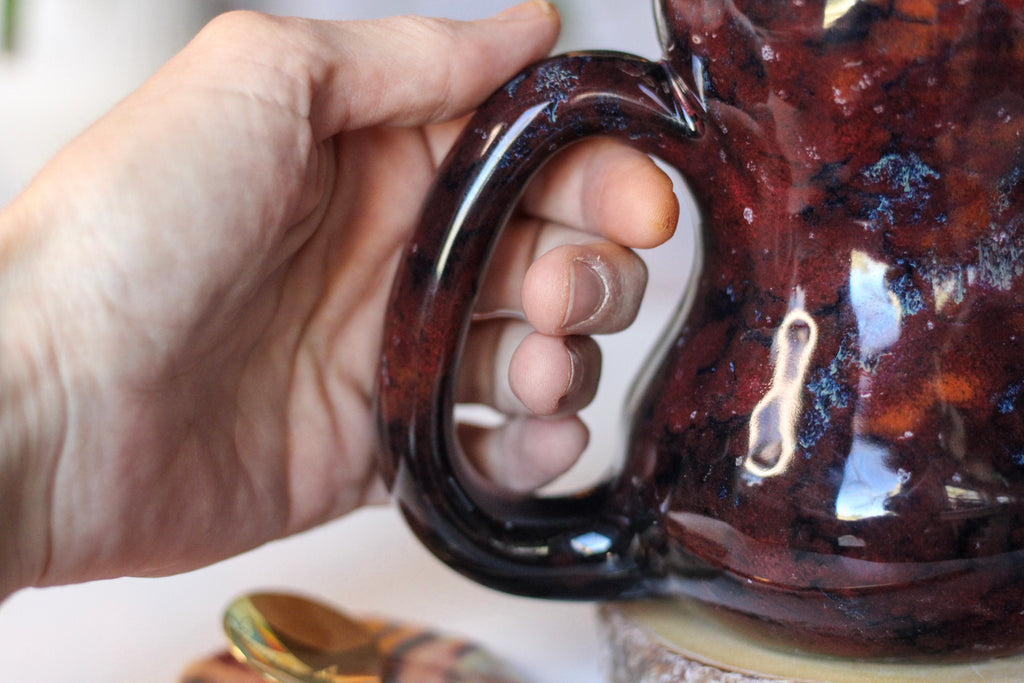 23-C Dragon's Blood Agate Gourd Mug - MINOR MISFIT, 17 oz. - 10% off