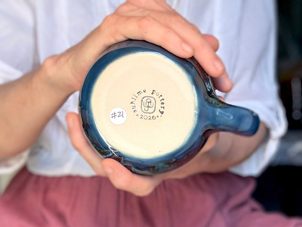 21-D Blue PROTOTYPE Mid Mod Mug, 19 oz.