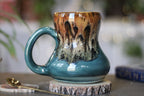 23-D Molten Cheetah Squat Acorn Gourd Mug, 23 oz.