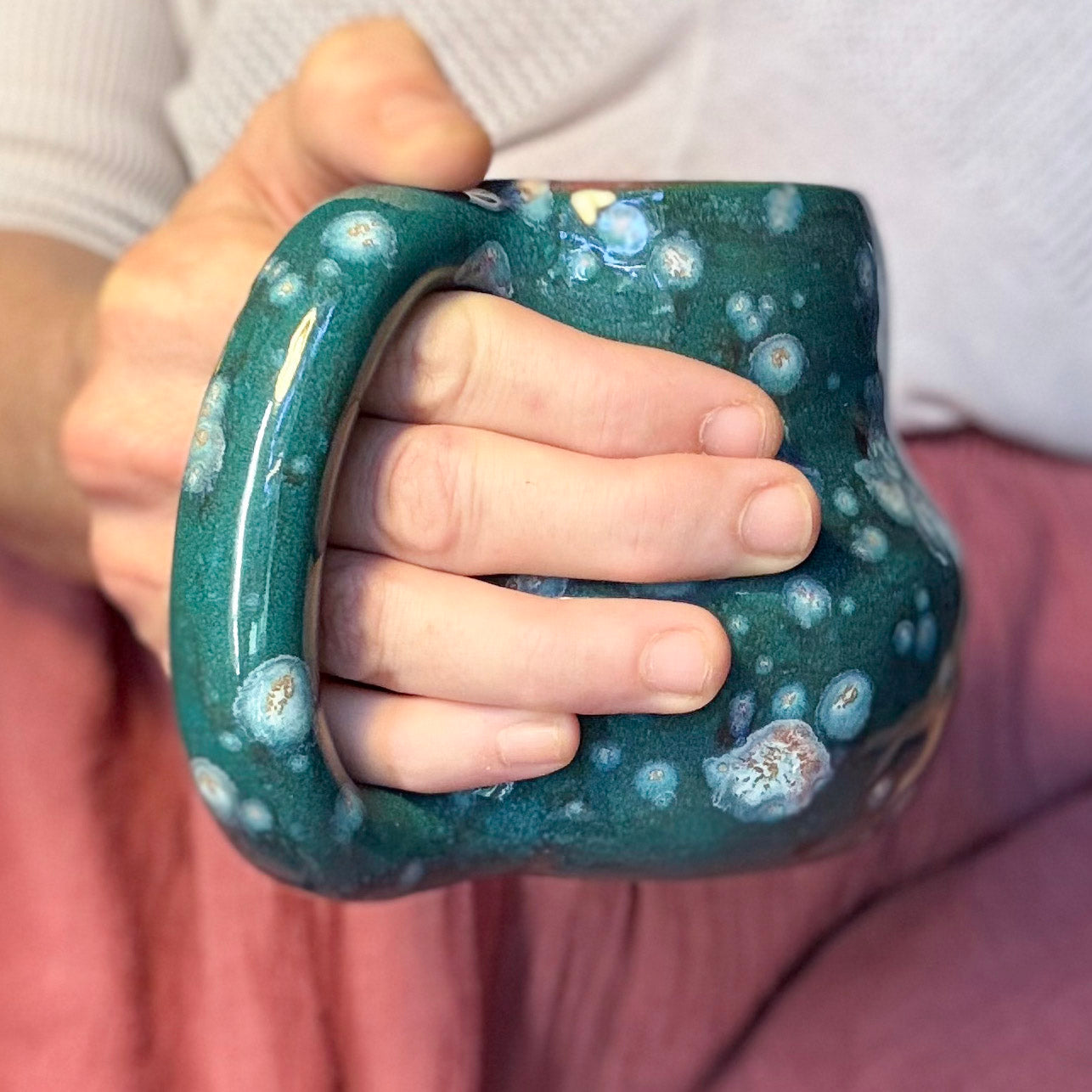 22-F Turquoise PROTOTYPE Mid Mod Mug, 16 oz.