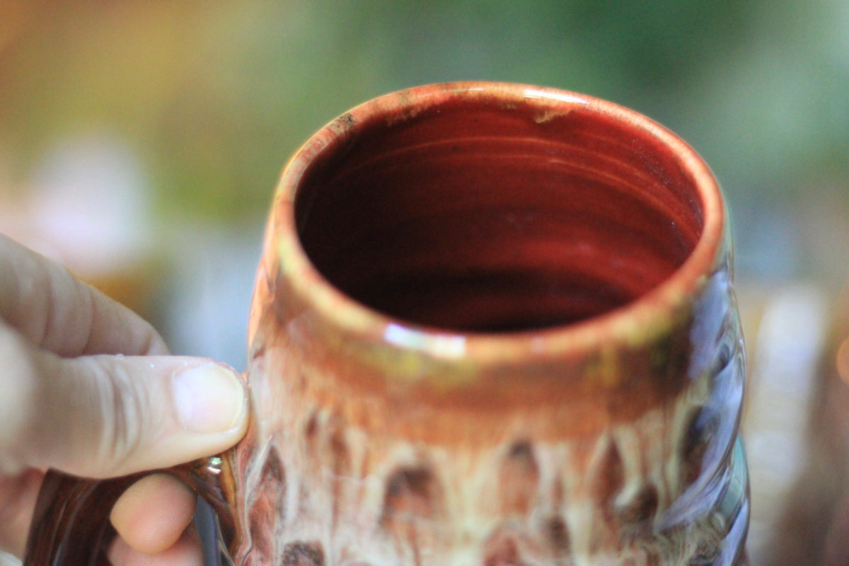 17-F Primal Fire Textured Divot Mug, 24-26 oz. (This listing is for one mug)