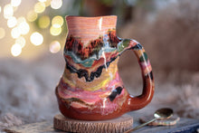 Load image into Gallery viewer, 02-A Rainbow PROTOTYPE Textured Divot Barely Flared Mug, 22 oz.