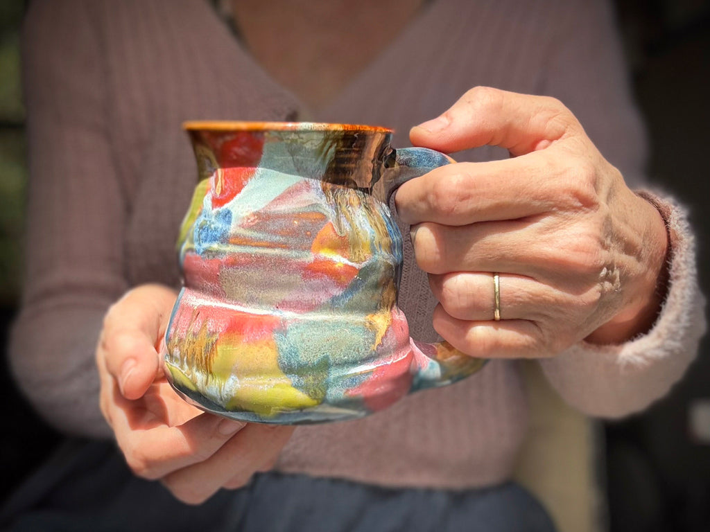 23-F EXPERIMENT Textured Curvy Flared Mug, 12 oz.