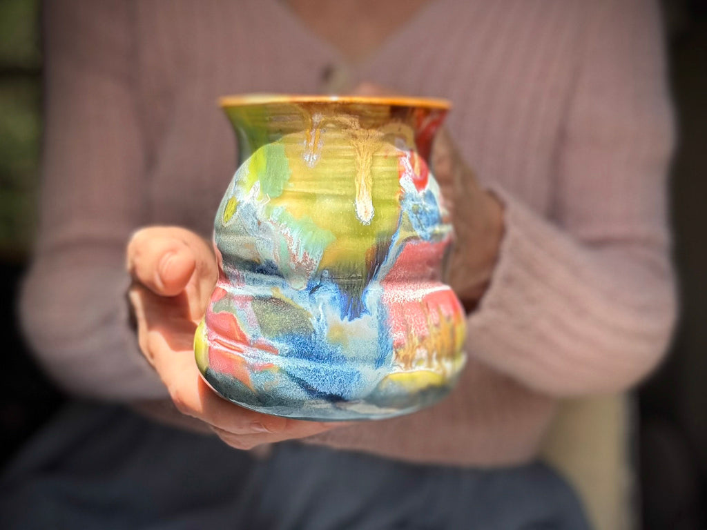 23-F EXPERIMENT Textured Curvy Flared Mug, 12 oz.
