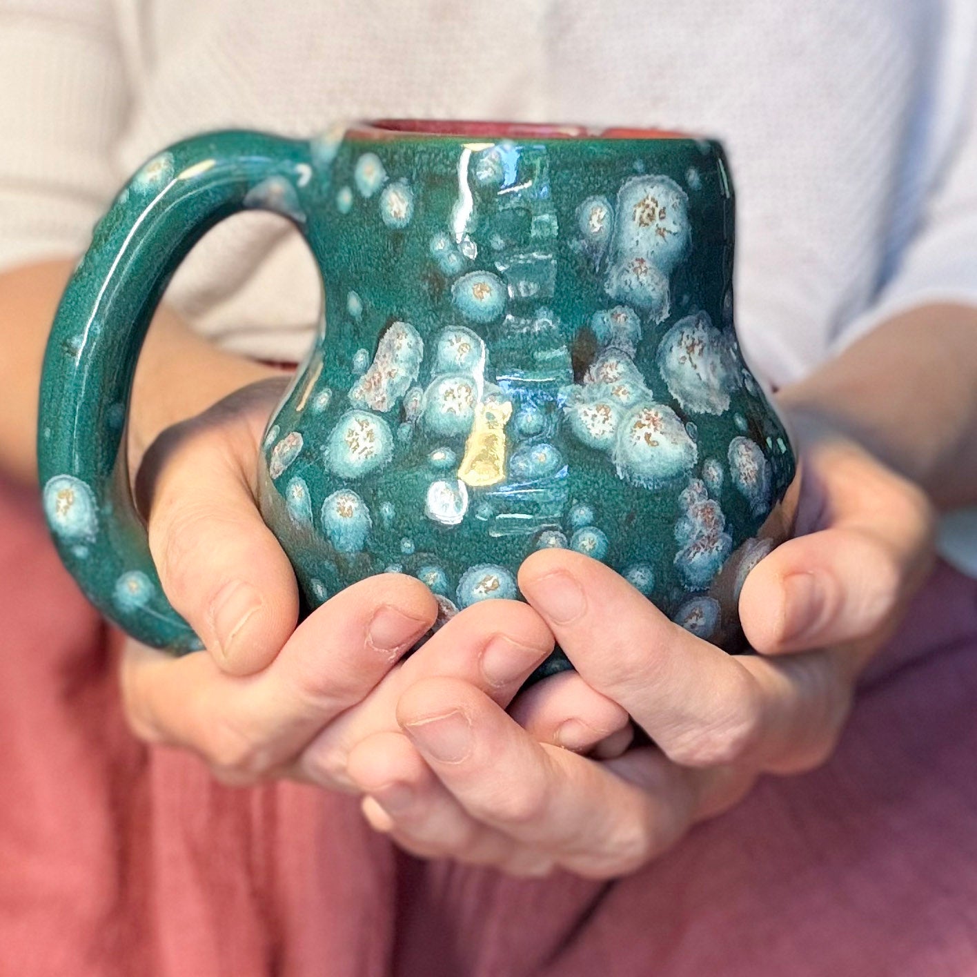 22-F Turquoise PROTOTYPE Mid Mod Mug, 16 oz.