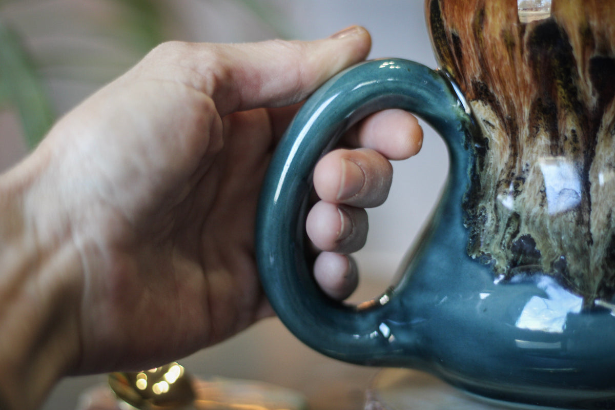 23-D Molten Cheetah Squat Acorn Gourd Mug, 23 oz.