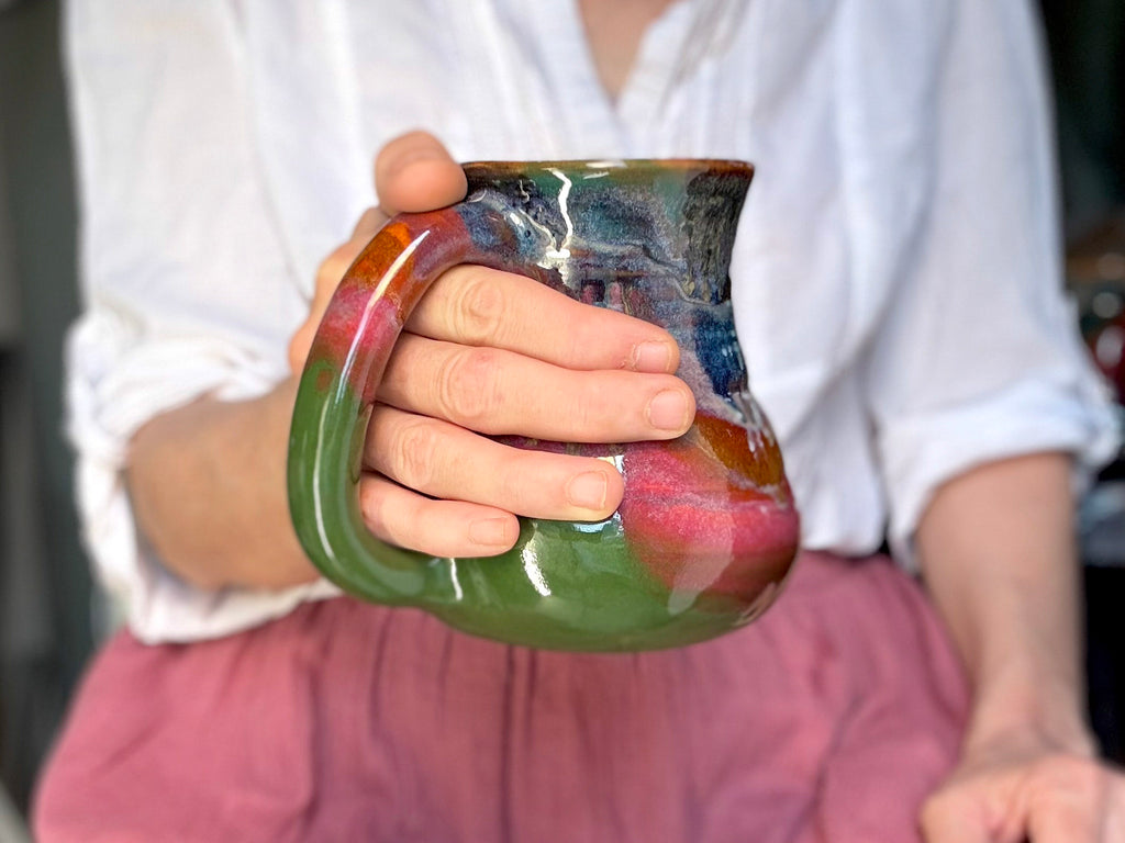 22-D Rainbow PROTOTYPE Textured Flared Mug - MINOR MISFIT, 20 oz. - 10% off