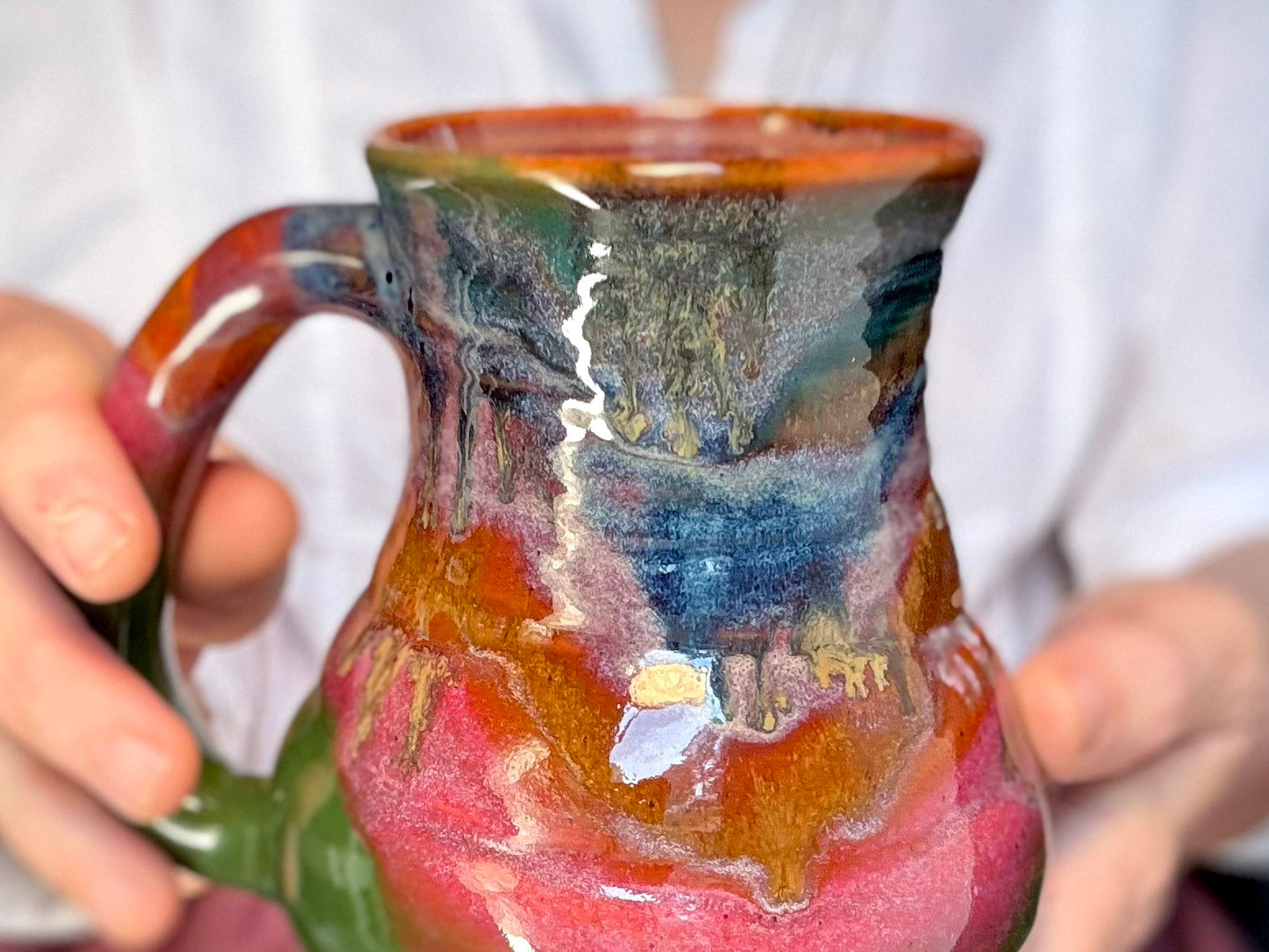 22-D Rainbow PROTOTYPE Textured Flared Mug - MINOR MISFIT, 20 oz. - 10% off
