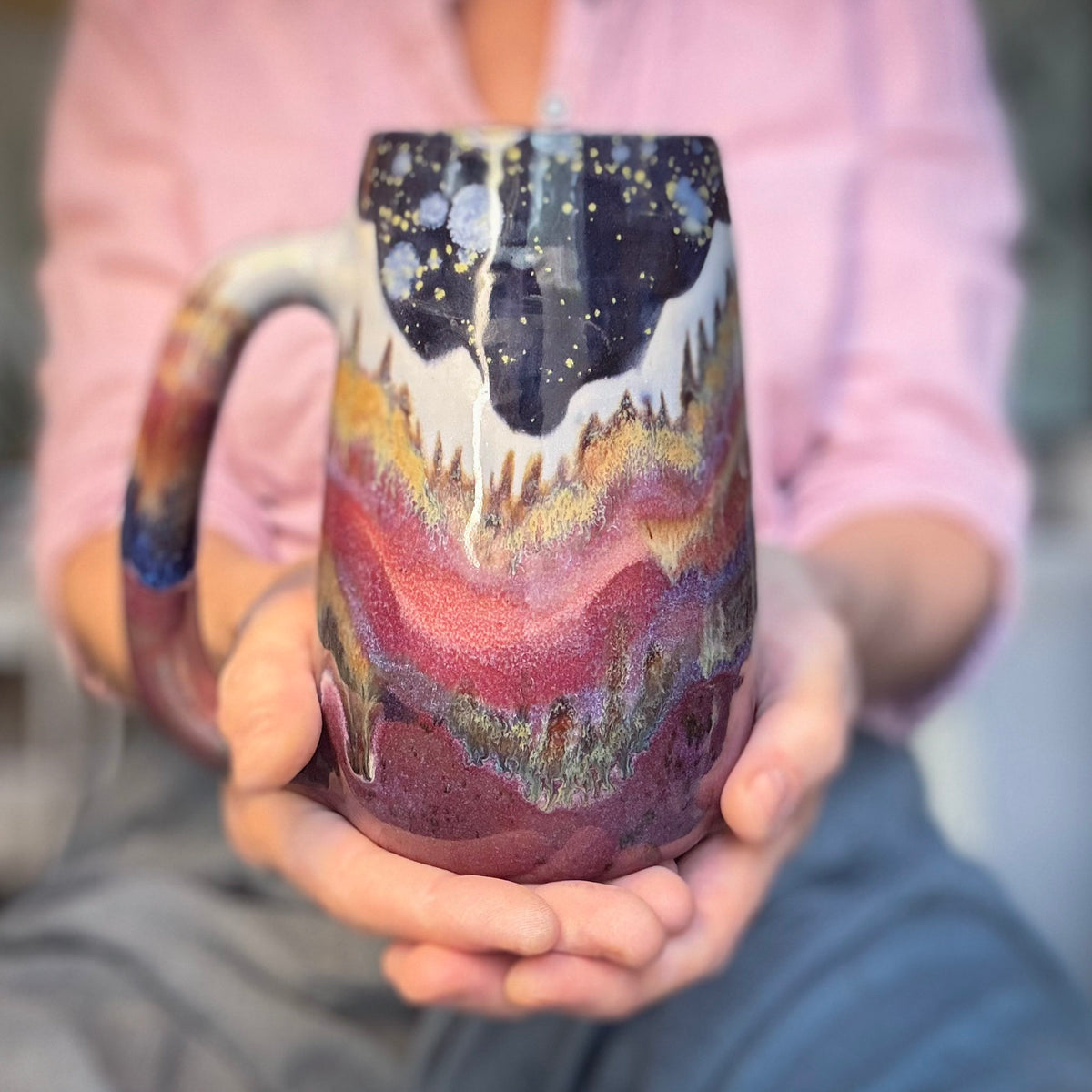 03-B Purple Mountain Majesty Slender Mug, 27 oz.