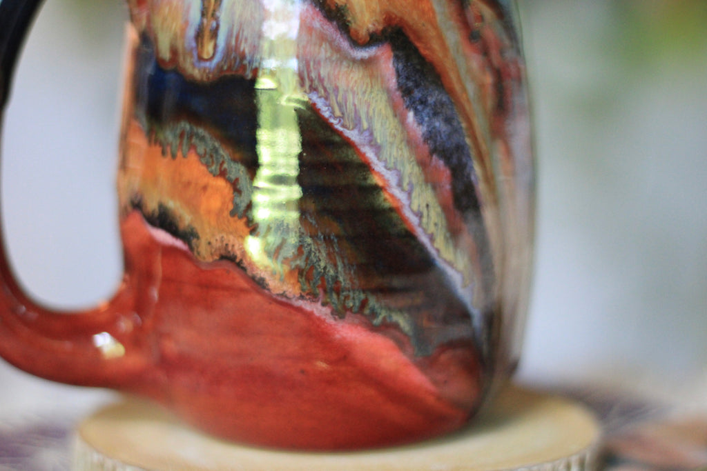 02-D Red 'FLOW' PROTOTYPE Textured Mug, 20 oz.