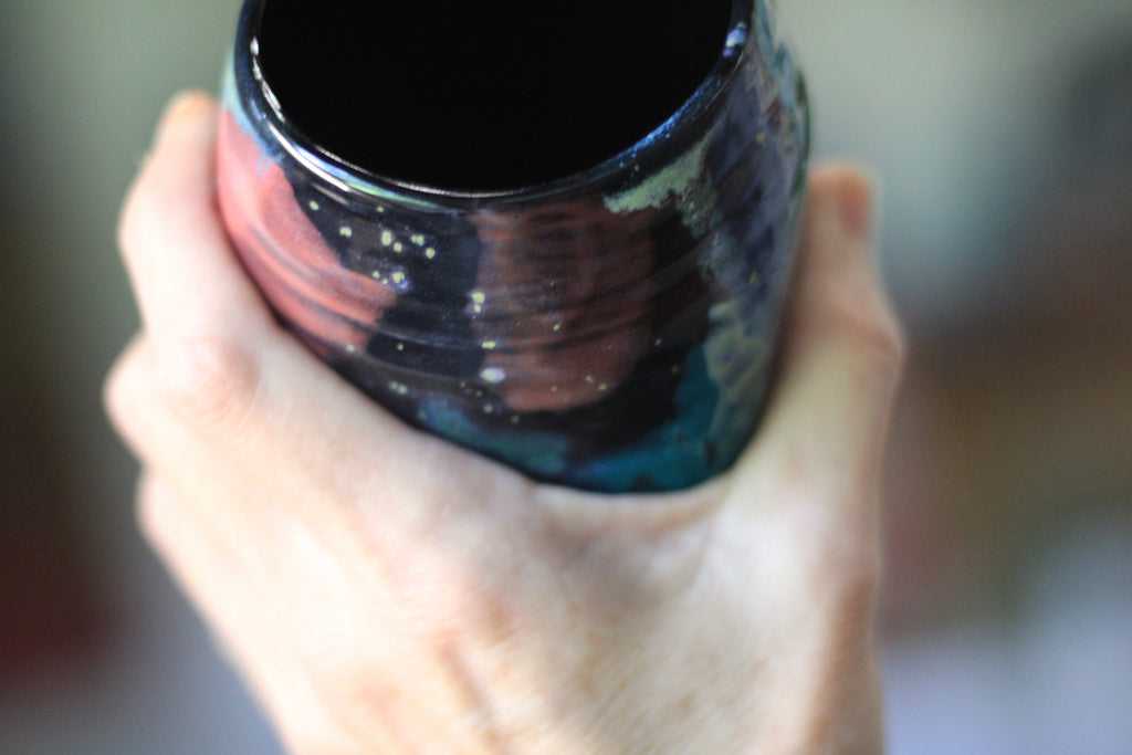 02-F Stellar Chaos Textured Divot 'Cuddle' Mug, 19 oz. (This listing is for one mug)
