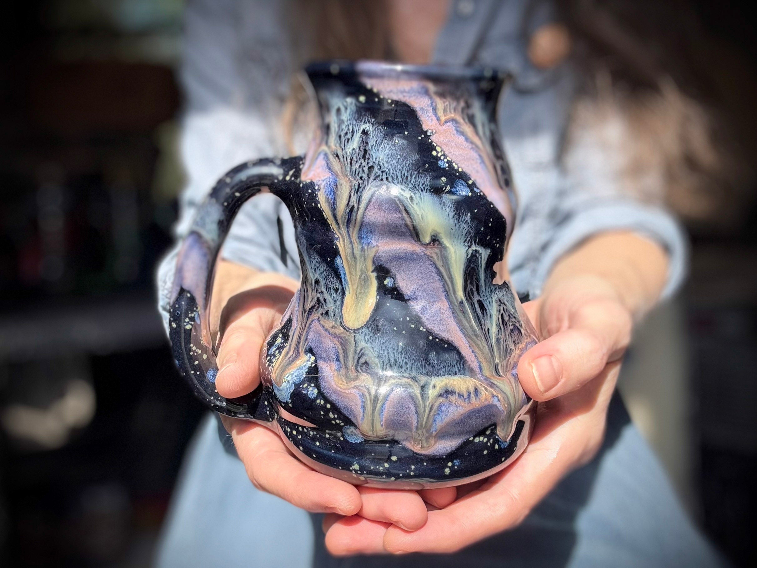 03-D Cosmic Amythyst Grotto Cuddle Mug - TOP SHELF, 23 oz.