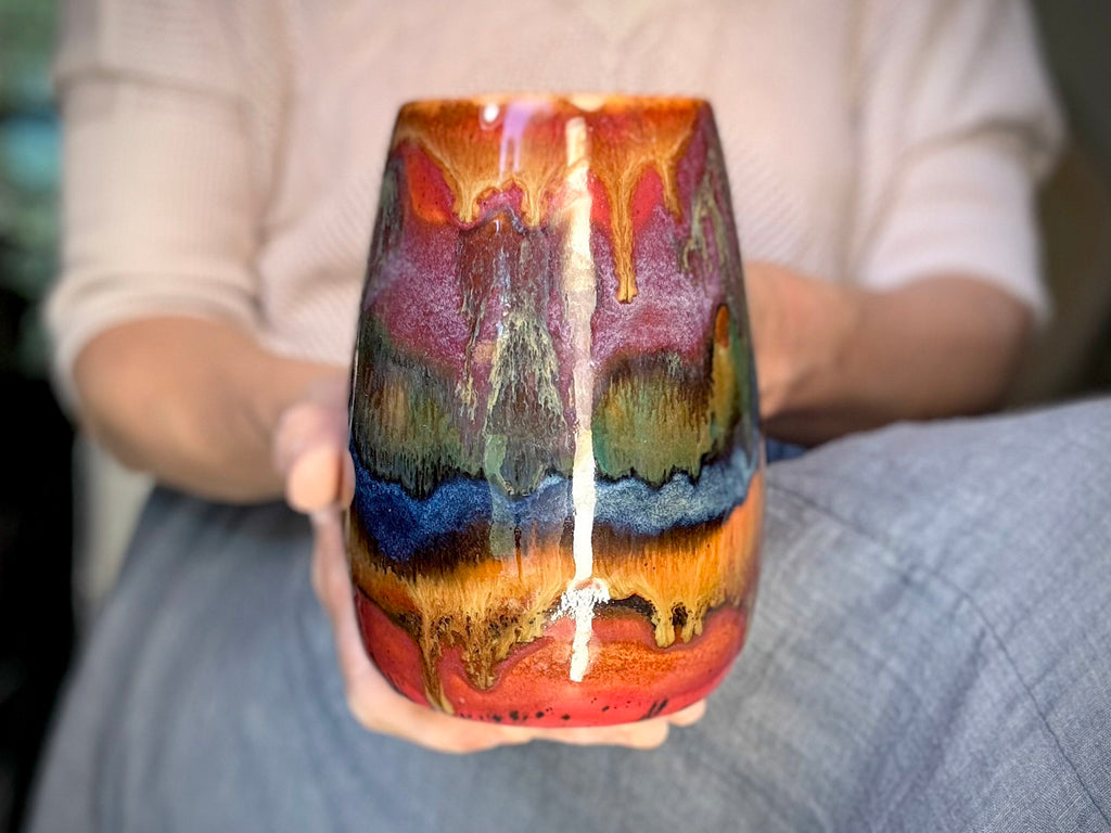 03-B Rainbow Strata Mug - TOP SHELF, 24 oz.