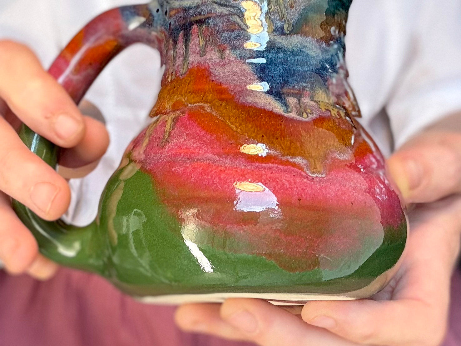 22-D Rainbow PROTOTYPE Textured Flared Mug - MINOR MISFIT, 20 oz. - 10% off