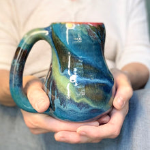 Load image into Gallery viewer, 23-D Turquoise FLOW Mid Mod Mug, 16 oz.