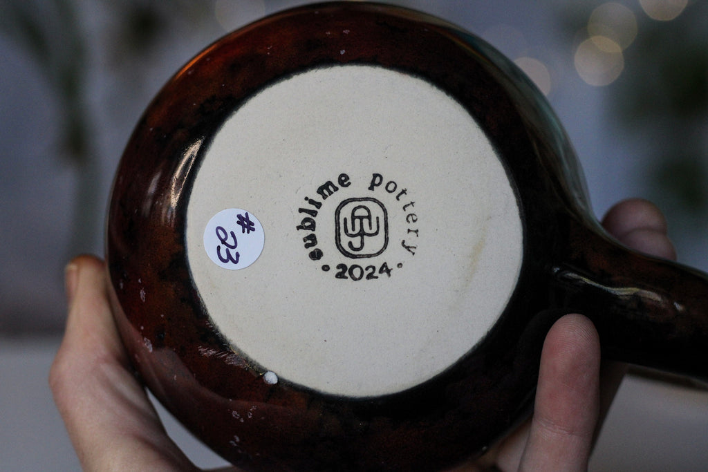 23-C Dragon's Blood Agate Gourd Mug - MINOR MISFIT, 17 oz. - 10% off