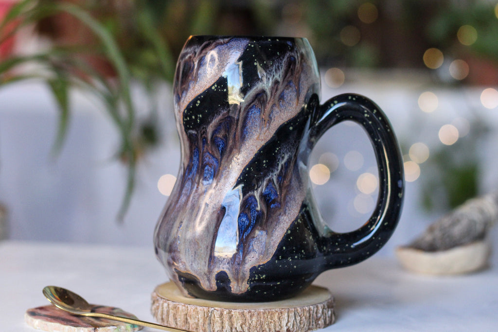 20-C Cosmic Amethyst Grotto Acorn Gourd Mug, 24 oz.