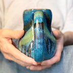 23-D Turquoise FLOW Mid Mod Mug, 16 oz.