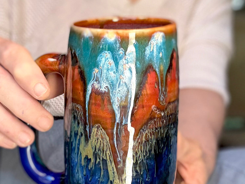 23-C Rainbow Valley Variation Textured Stein Mug - ODDBALL, 20 oz. - 20% off