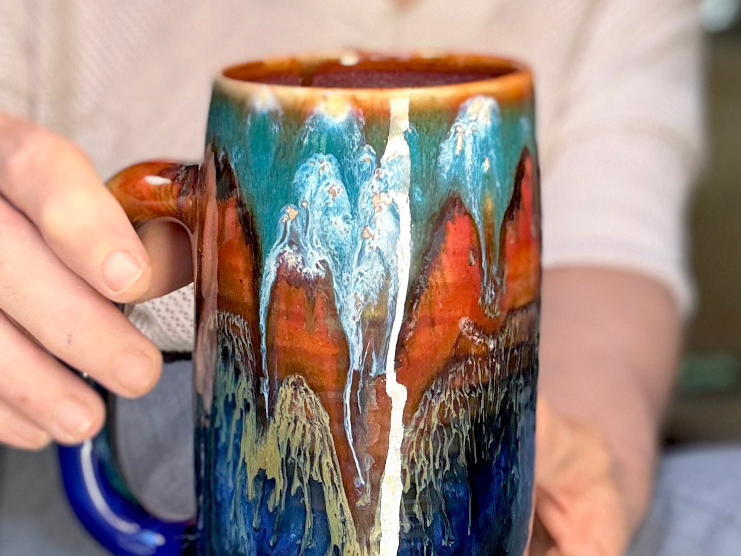 23-C Rainbow Valley Variation Textured Stein Mug - ODDBALL, 20 oz. - 20% off