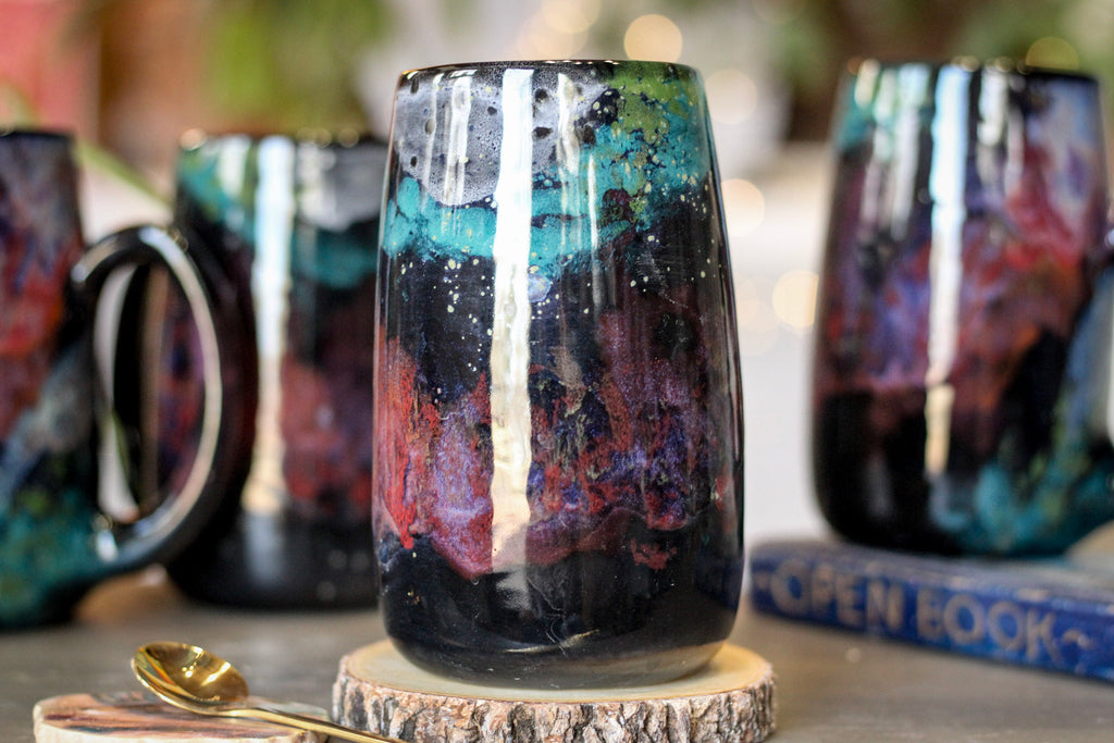 24-B Rainbow Stellar Mug - MINOR MISFIT, 25 oz. - 10% off (This listing is for one mug)