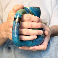 Load image into Gallery viewer, 23-D Turquoise FLOW Mid Mod Mug, 16 oz.