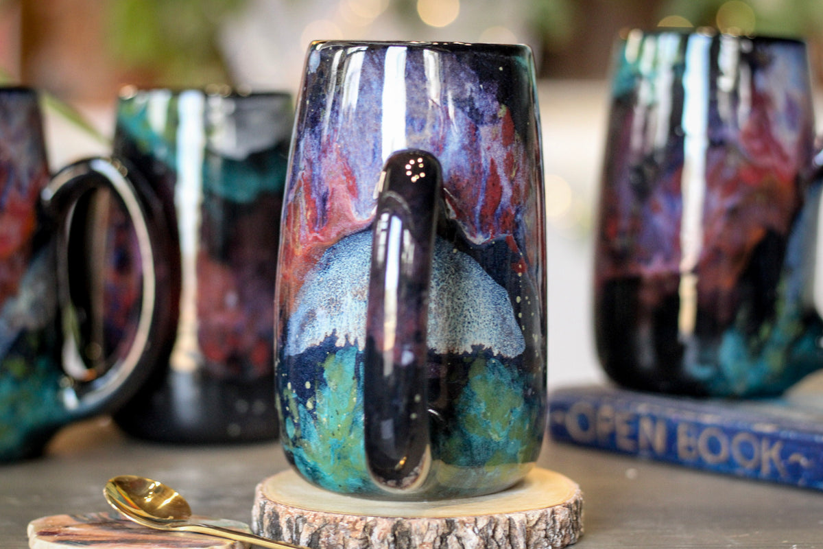 24-B Rainbow Stellar Mug - MINOR MISFIT, 25 oz. - 10% off (This listing is for one mug)