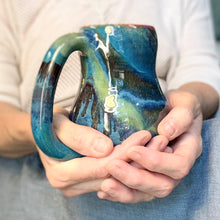 Load image into Gallery viewer, 23-D Turquoise FLOW Mid Mod Mug, 16 oz.