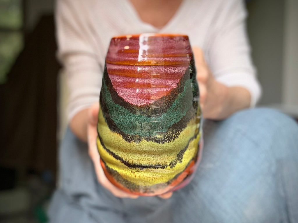 24-D Rainbow Family Variation Swirly Mug, 24 oz.