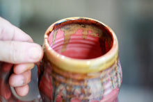 Load image into Gallery viewer, 18-F Pink EXPERIMENT Notched Textured Divot Mug - MINOR MISFIT, 14 oz. - 10% off